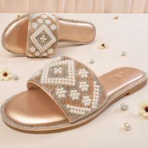 Crystal & Multicolored Accent Embellished | Champagne