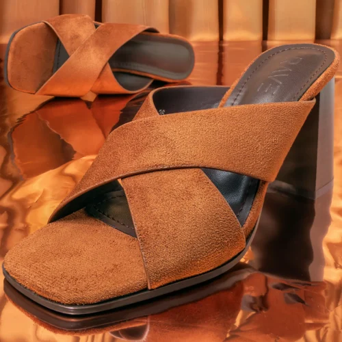 Square Toe Block Heel | Khaki